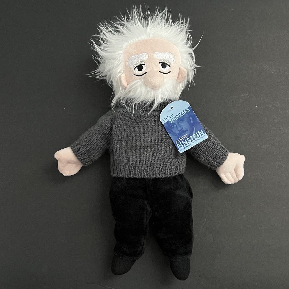 NWT Little Thinkers Albert Einstein Plush Doll Unemployed Philosophers Guild